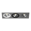 Светильник Встраиваемый Lightstar INTERO 111 TRIPLE QUADRO i839060709 Белый, Черный, Серый, Металл / Лайтстар