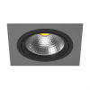 Светильник Встраиваемый Lightstar INTERO 111 QUADRO i81907 Серый, Черный, Металл / Лайтстар