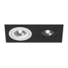 Светильник Встраиваемый Lightstar INTERO 16 DOUBLE QUADRO GU10 i5270607 Белый, Черный, Металл / Лайтстар