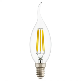Лампа Свеча на Ветру Lightstar LED FILAMENT CA35 E14 6W 220V 4000K 360G CL 933604 / Лайтстар