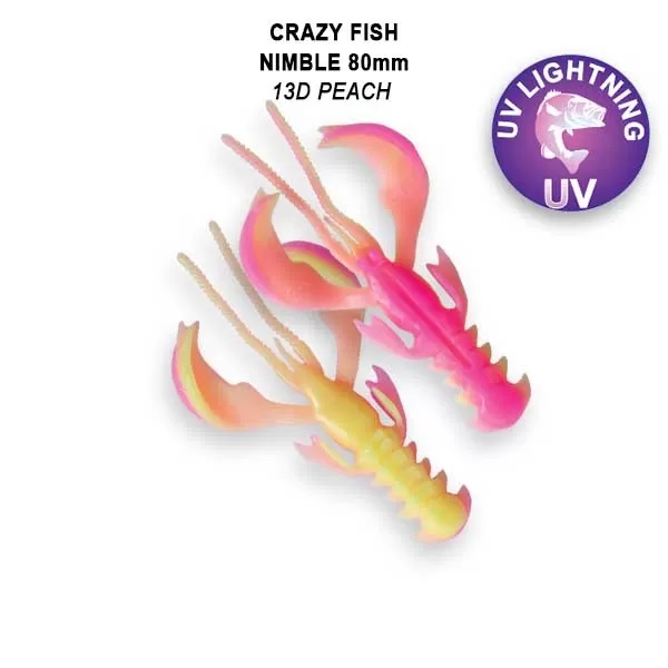 Приманка Crazy Fish Nimble, цвет 13d - Peach