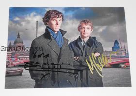 Автографы: Мартин Фриман, Бенедикт Камбербэтч. Шерлок / Sherlock