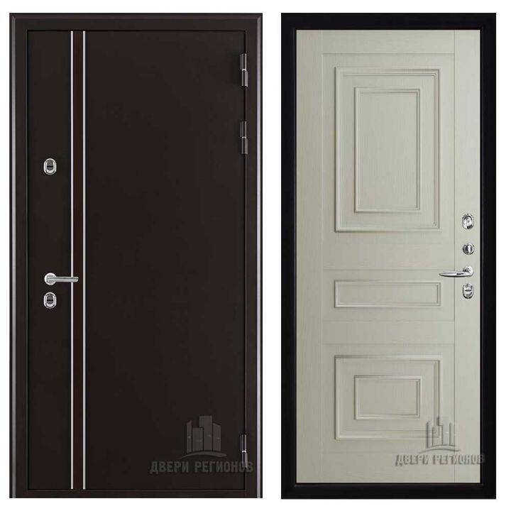 Дверь входная Двери Регионов Норд 2 Термо Флоренция 62001 Серена Светло-серый металлическая