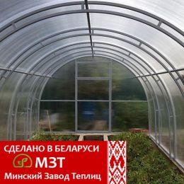 Фото Теплица из поликарбоната МЗТ Ферма Плюс с двойными дугами
