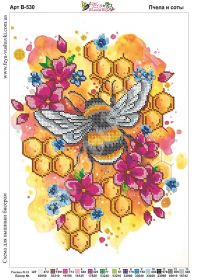 Фея Вышивки В-530 Пчела и Соты схема для вышивки бисером купить оптом в магазине Золотая Игла