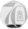 70 лет вступлению на престол Королевы Елизаветы II  50 пенсов Великобритания  2022