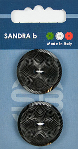 Пуговицы на ножке из искусственной кожи  44L (27,94 мм) 2 штуки SANDRA b Италия Разные цвета (CARD147)