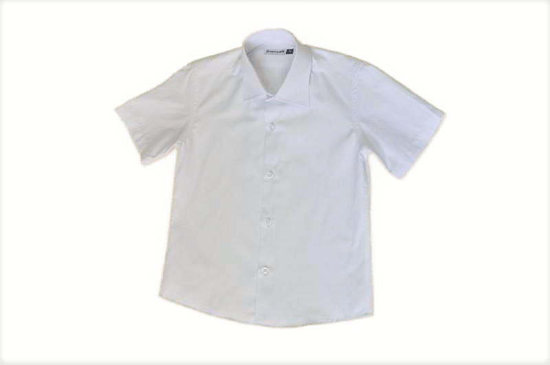 Белая рубашка для мальчика с рисунком