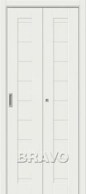 Дверь-Книжка Складная с Экошпоном Bravo Браво-21 White Matt Межкомнатная / Браво