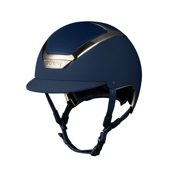 Шлем (жокейка) Kask Dogma Chrome 2.0 Navy-Gold