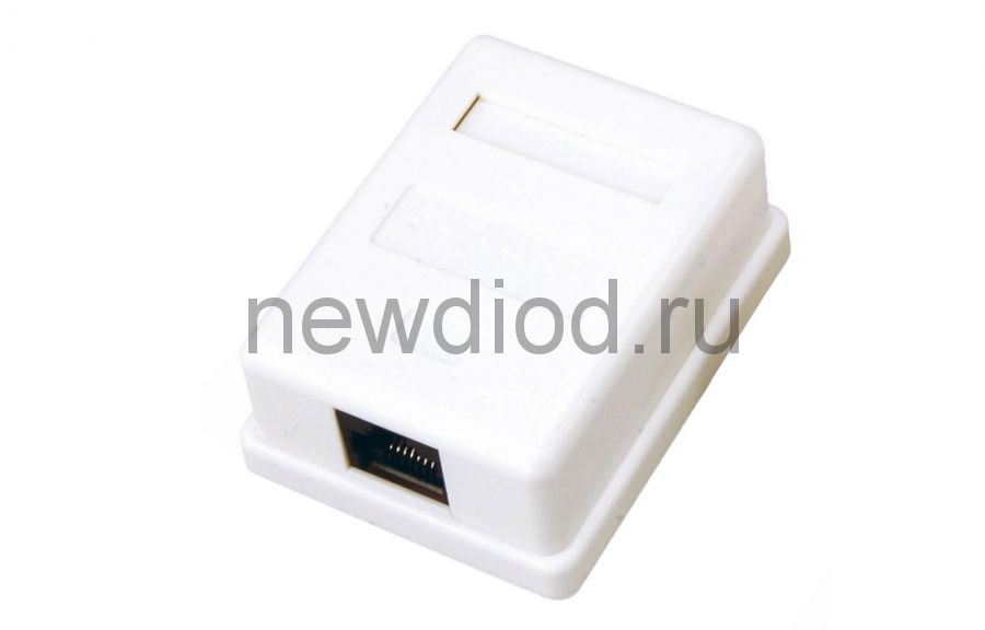 Розетка компьютерная 1-порт RJ-45 (8P8C), экранированная, CAT 5e, внешняя REXANT