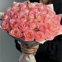 31 розовая роза 60 см