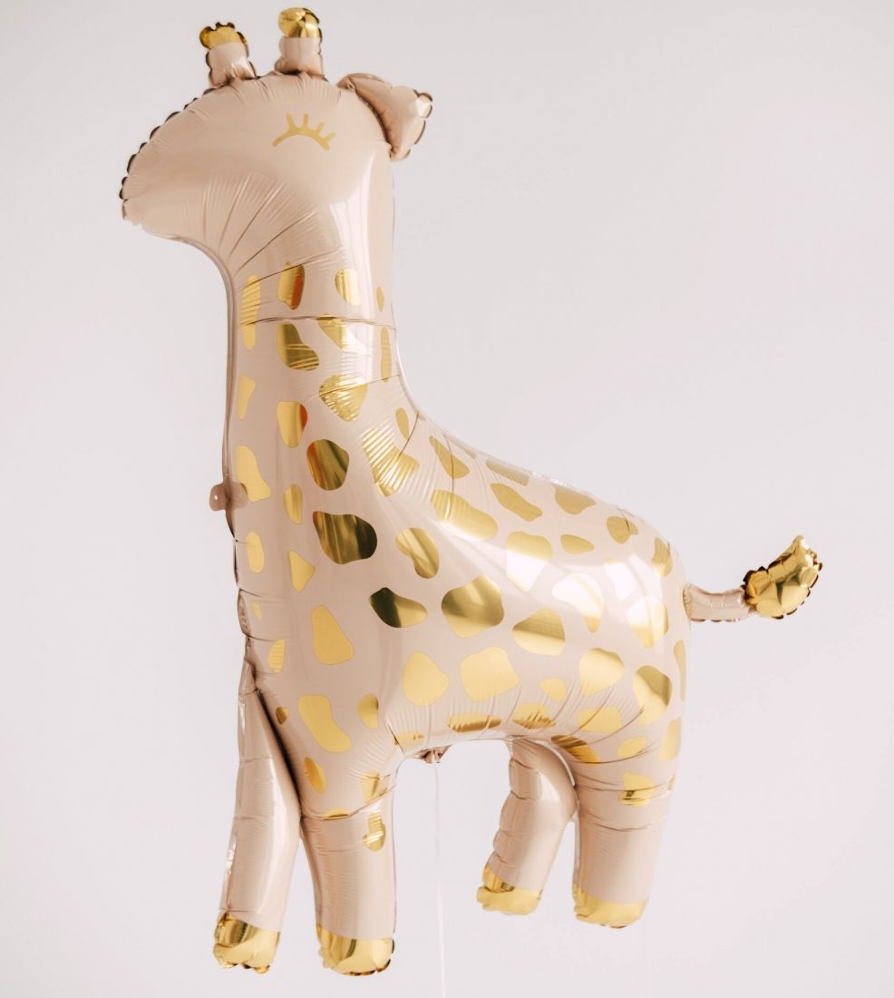 Жираф беж шар фольгированный фигурный с гелием