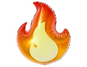 Огонек (Огонь) шар фигурный фольгированный с гелием