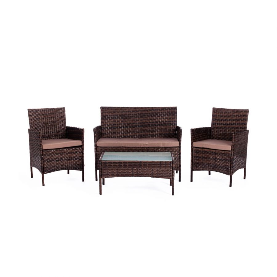 Комплект «Лаундж сет» (диван+2кресла+столик+подушки)