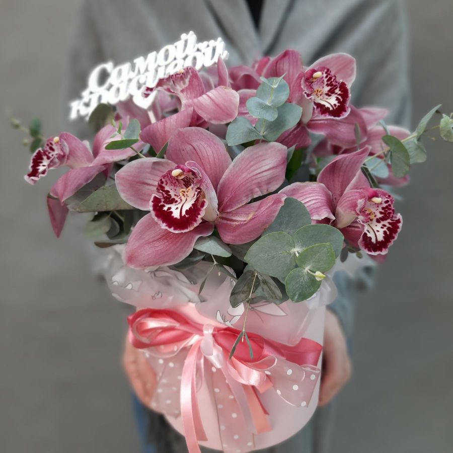 9 розовых орхидей "Цветочная эйфория"