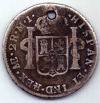 2 реала 1782 г. Перу. Испания