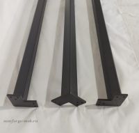 Ножка для стола чёрная металлическая с креплениями