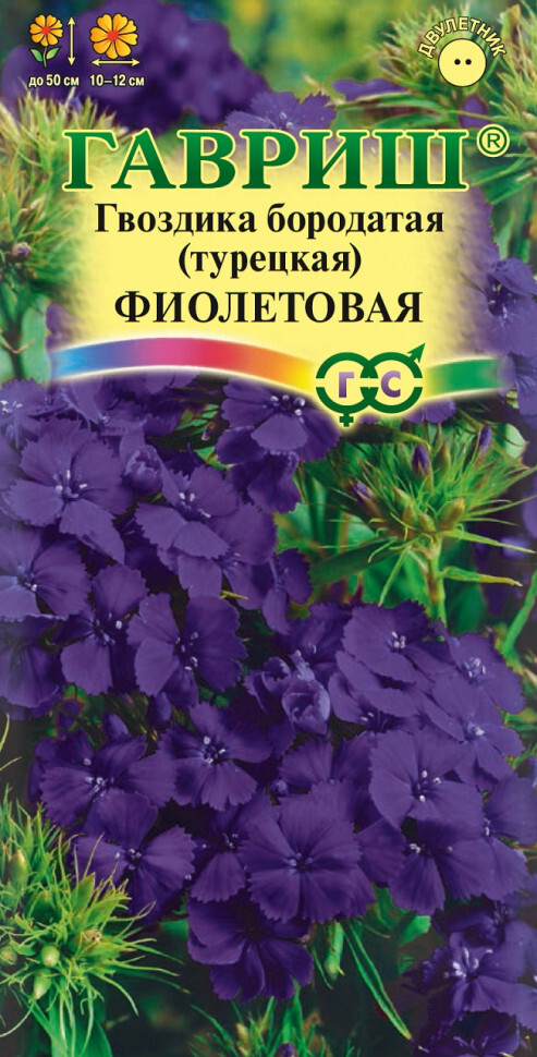 Семена Гвоздика бородатая (турецкая) Фиолетовая 0,2 г