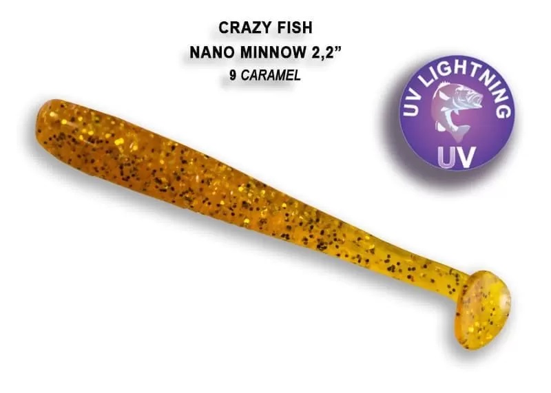 Приманка Crazy Fish Nano minnow 2.2, цвет 9 - Caramel