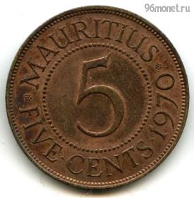 Маврикий 5 центов 1970