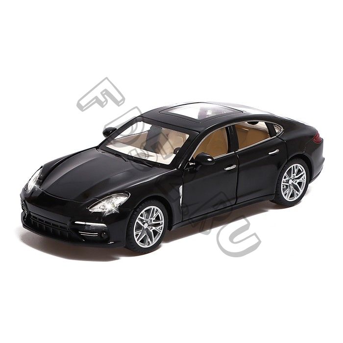 Машина металлическая Porsche Panamera, масштаб 1:24, открываются двери, капот, багажник, цвет чёрный
