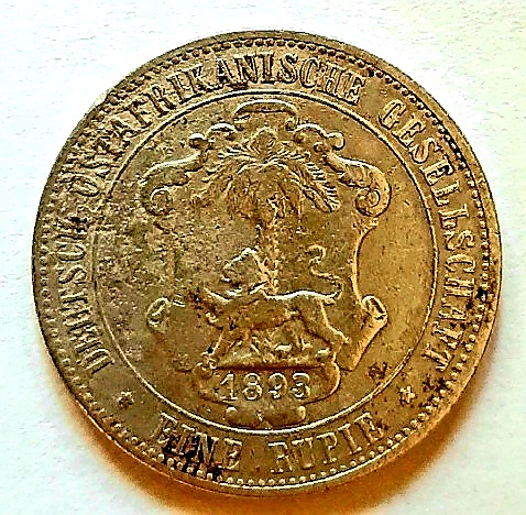 1 рупия 1893 Германская Восточная Африка XF Редкий год