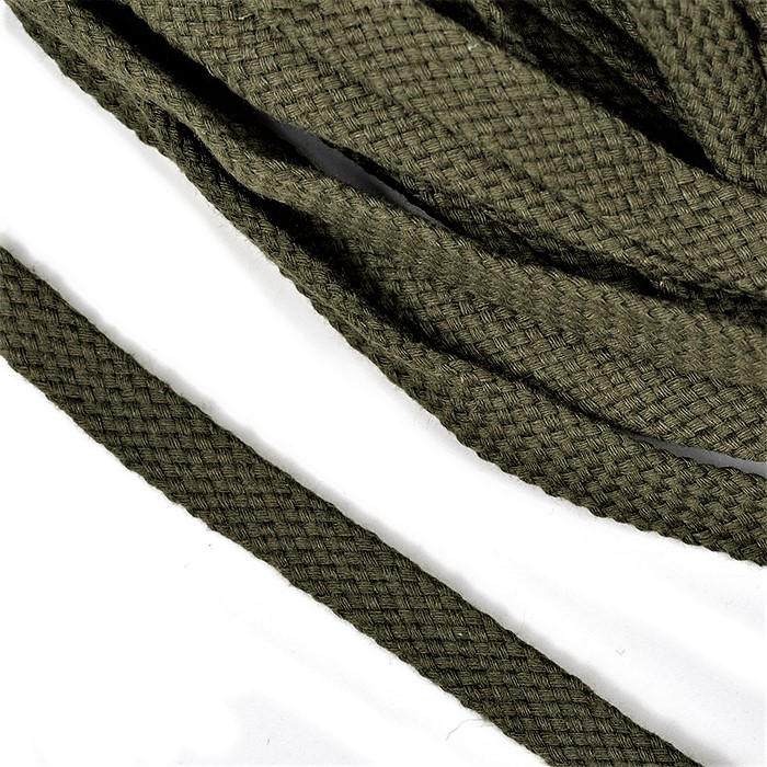 Шнур хлопковый плоский 10 мм турецкое плетение Разные цвета (ХШ10.10)