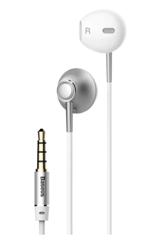 наушники проводные Baseus Encok H06 lateral in-ear Wired Earphone Серебряный (ngh06-0S)