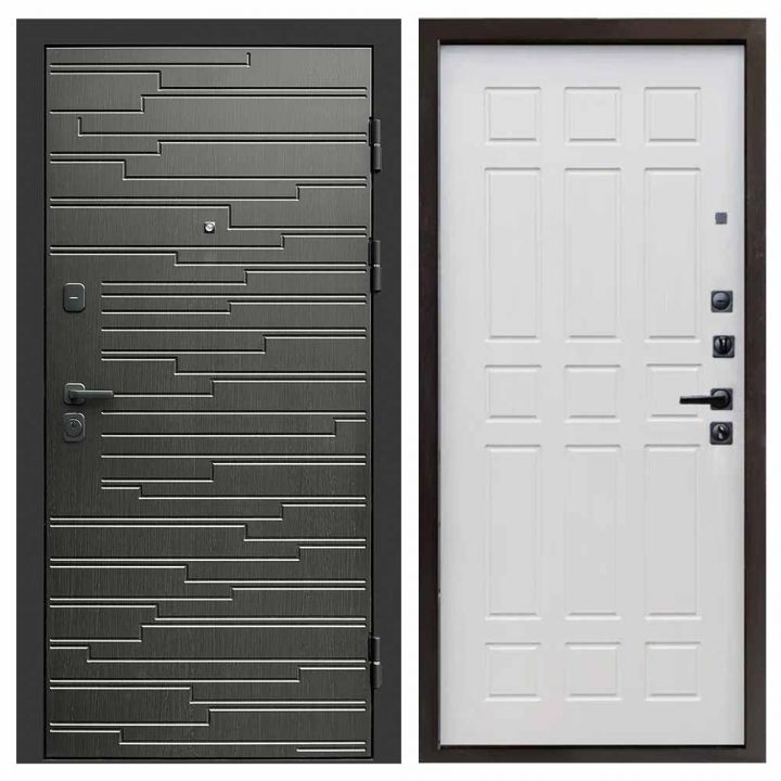 Входная дверь Termo-door Ривьера BLACK Спарта лиственница Металлическая