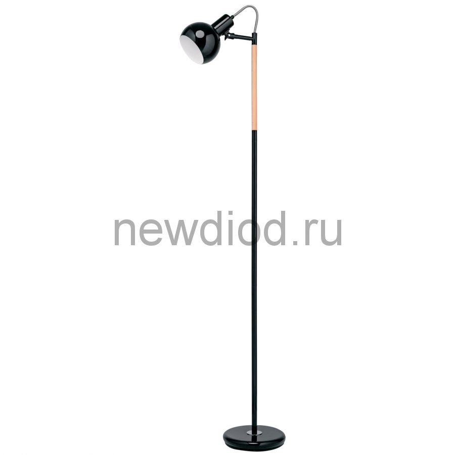 Торшер напольный под лампу UML-T702 E14 BLACK 60W с регулировкой наклона механический выключатель черный ТМ Uniel