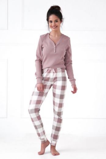 Пижама женская SENSIS Sammie, лонгслив и брюки, розовый