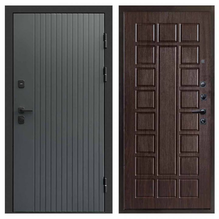 Входная дверь Termo-door Твист Грей BLACK Престиж венге Металлическая