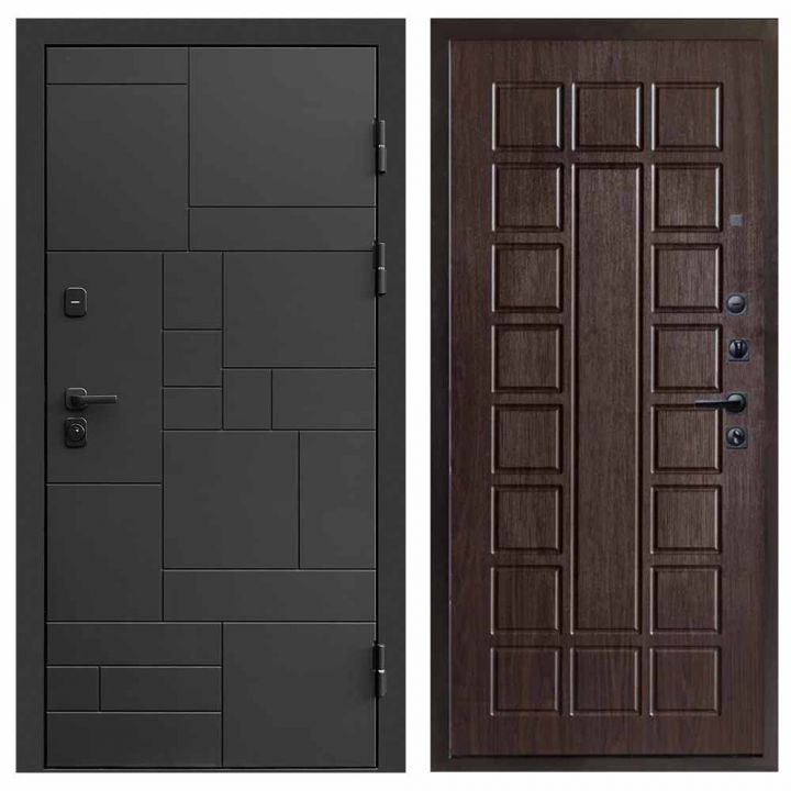 Входная дверь Termo-door Квадро BLACK Престиж венге Металлическая