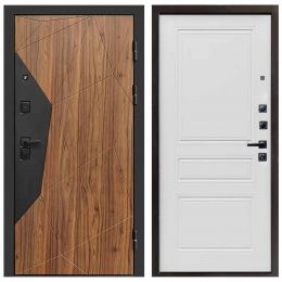 Входная дверь Termo-door Авангард BLACK Классика лиственница Металлическая