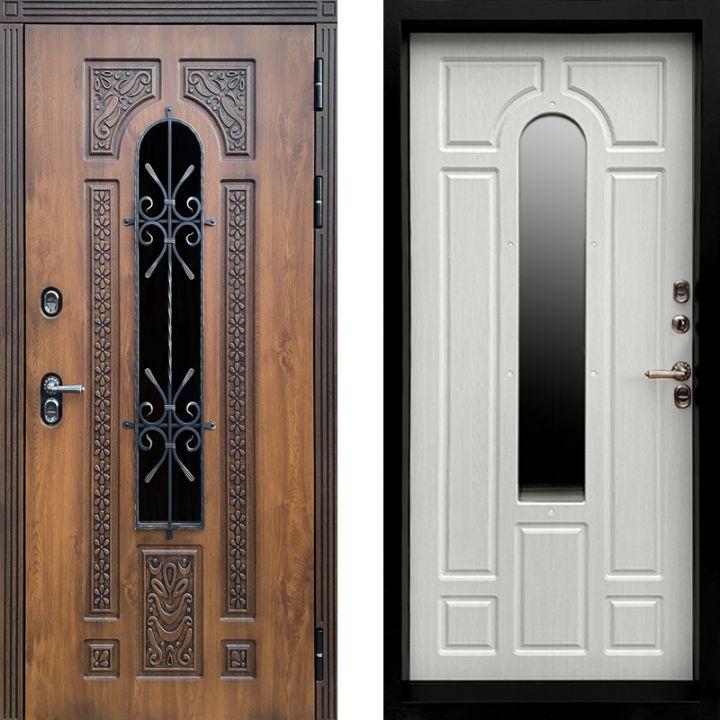 Дверь входная Termo-door Лацио 3К Винорит Орех / Лиственница металлическая