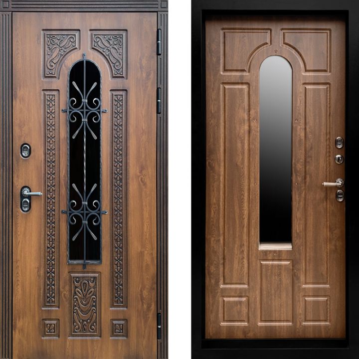 Дверь входная Termo-door Лацио 3К Винорит Орех / Дуб металлическая