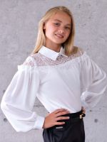 Блузка для девочки кружевная SP001 [белый]