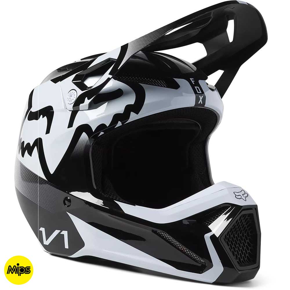 Fox V1 Leed Black/White (2023) шлем внедорожный