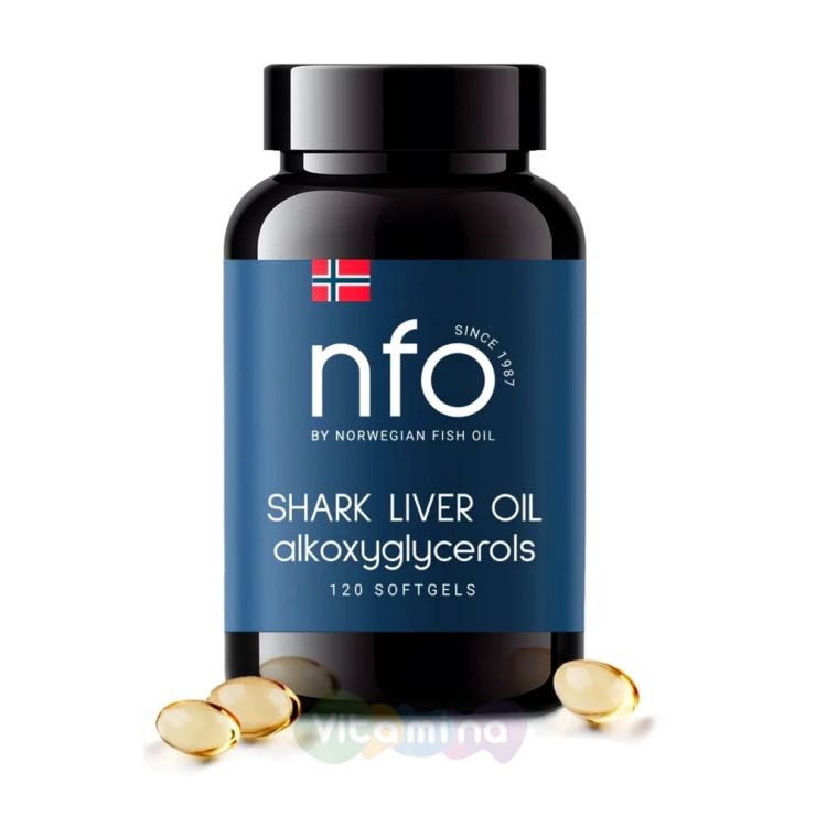 NFO Омега-3 Жир печени акулы 120 капсул