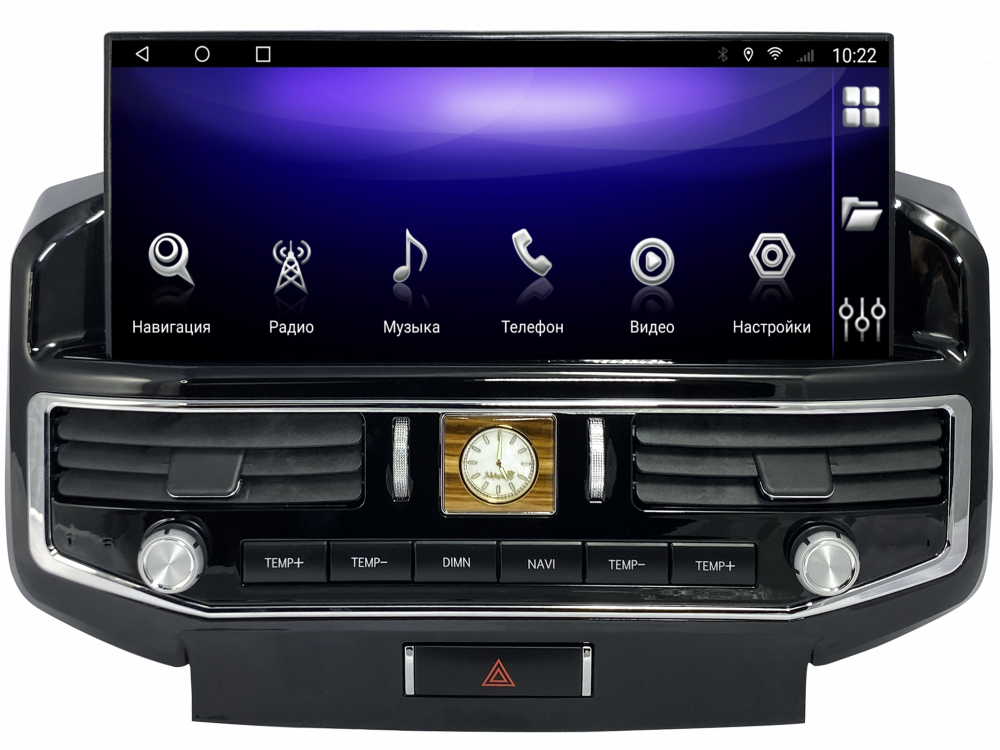 Parafar PF381L12  для Toyota Land Cruiser 200 (2008-2015) в стиле LC300 (low+High) на Android 10.0 Штатная магнитола