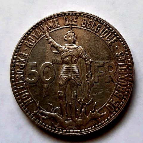 50 франков 1935 Бельгия Редкость AUNC