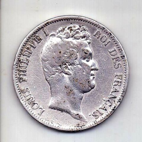 5 франков 1831 Франция XF Редкий тип