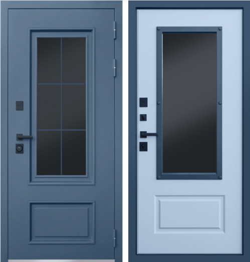 Дверь входная с терморазрывом АСД Терморазрыв 3К «Эльбрус с окном и английской решеткой»  металлическая