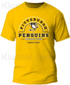 Футболка "Pittsburgh Penguins" (Classic) печать, желтая