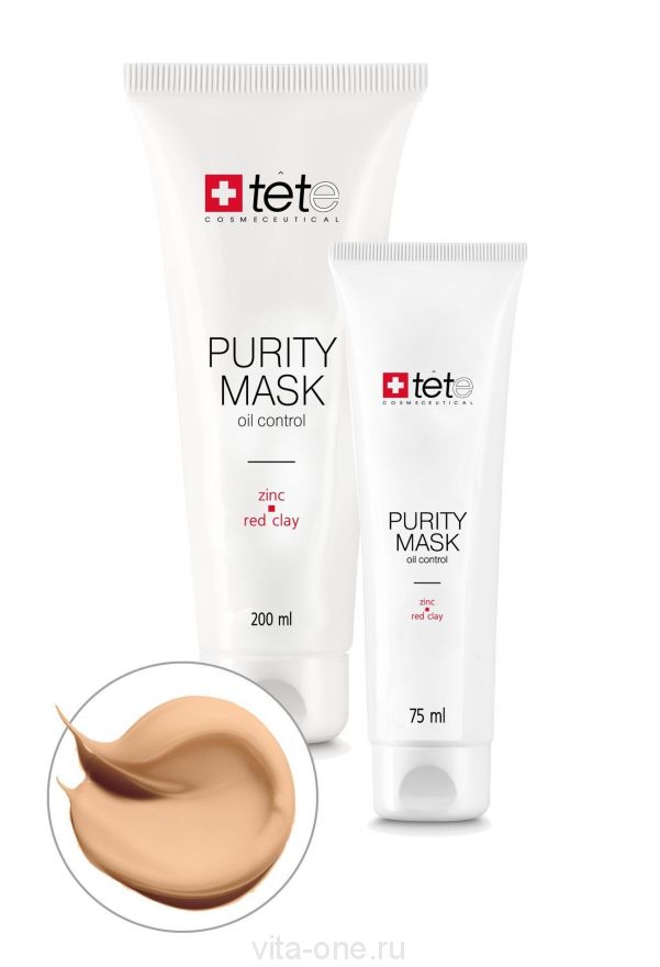Себорегулирующая очищающая маска (Purity Mask Oil Control Zinc and Red Clay) Tete cosmeceutical (Тете косметик) 75 мл