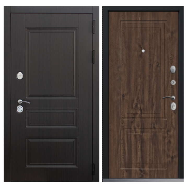 Входная дверь  Command Doors Классика 61 Темный дуб металлическая