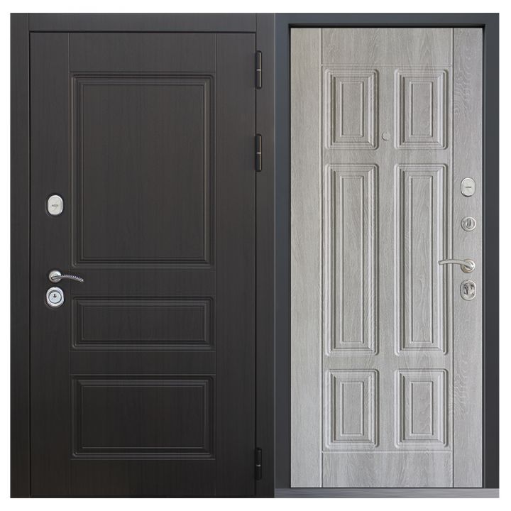 Входная дверь  Command Doors Классика  15 Дуб крем металлическая