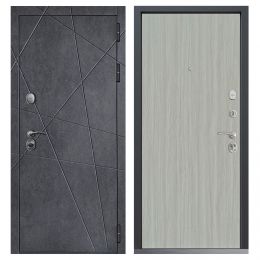 Входная дверь  Command Doors Геометрия  00 Белая лиственница металлическая