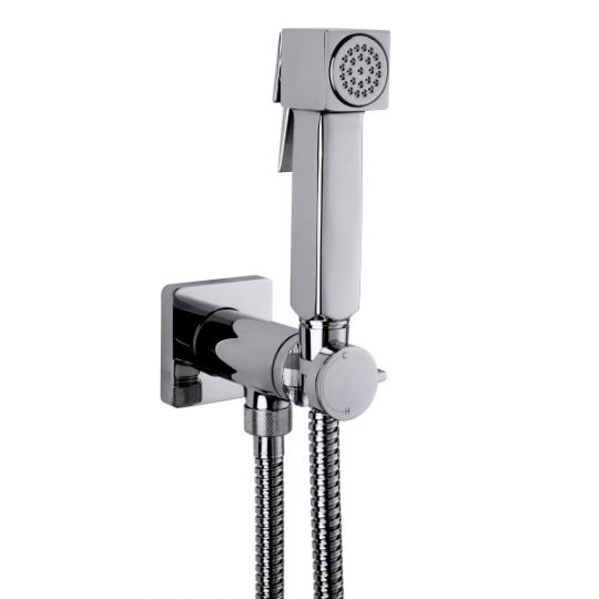 Фото Встраиваемый гигиенический душ с запорным клапаном Bossini Cube-Brass E4200